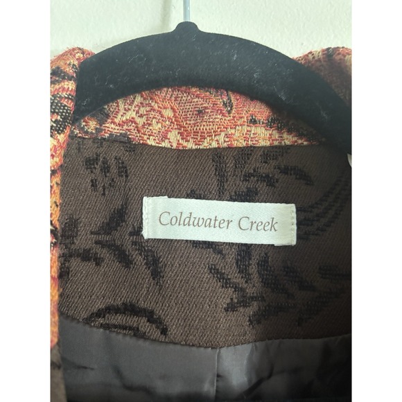 Vintage Y2K Patchwork Jacket Coldwater Creek Paisley 16 XL Indie Boho Hippie - Picture 2 of 7